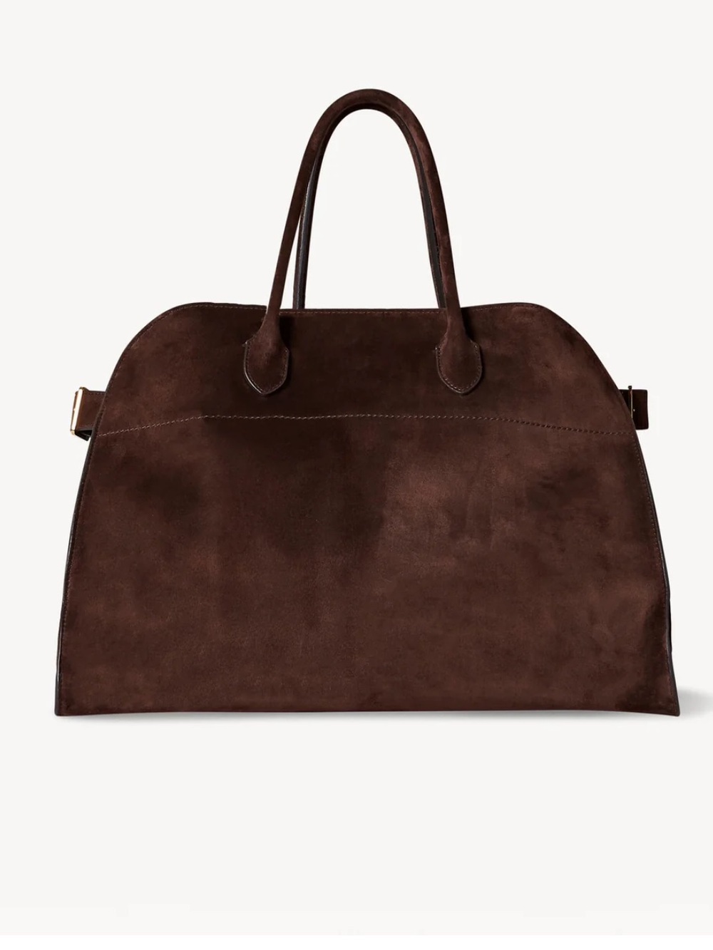Glamorous faux suede handheld large tote bag in brown